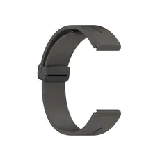 სმარტ საათის სამაჯური 42mm Watch Strap Black Buckle 20mm Magnetic Silicone Band - Dark Grey, 3 image