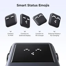 USB-C ჰაბი UGREEN CM888 (35998) Groovy Robot, 6-in-1, HDMI, USB-A, Type-C, HUB, Space Gray, 4 image