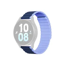 სმარტ საათის სამაჯური DUX DUCIS YA Series 43mm Genuine Cow Leather Strap 20mm Watch Band - Dark Blue+Baby Blue, 2 image