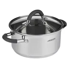 ქვაბი Casserole Ardesto Gemini, glass lid, 2.5 l, gray handles with silicone, 3 image