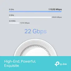 როუტერი TP-link Deco Deco BE85(1-pack)  BE19000 Whole Home Mesh Wi-Fi 7 Unit, 5 image