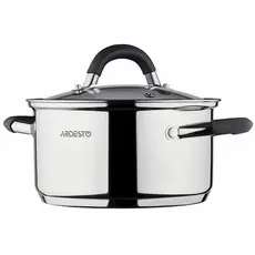 ქვაბი Casserole Ardesto Gemini, glass lid, 2.5 l, gray handles with silicone