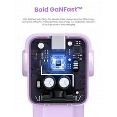 მობილურის დამტენი UGREEN CD361 (35291) Nexode Uno RobotGaN, 65W, USB, USB Type-C, Purple, 6 image