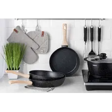 ტაფა Ardesto Deep Fry pan Midori 24cm, aluminium, black, 5 image