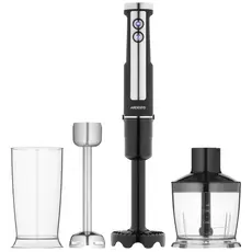 ხელის ბლენდერი Ardesto submersible blender 1000W, 3in1, bowl-600ml, chopper-500ml, black-silver