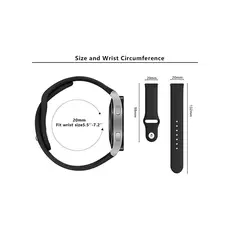 სმარტ საათის სამაჯური Kalebol KLB-GSNL-001 For Samsung Galaxy Watch6 Classic 47mm 43mm Watch Band 20mm Silicone Strap - Black, 5 image