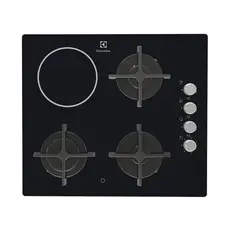 ჩასაშენებელი ქურის ზედაპირი Electrolux EGE6182NOK Hob, Built-in, Gas, Electric Black, 2 image