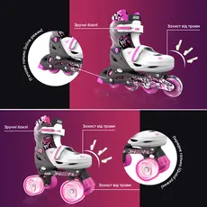 როლიკები Neon COMBO CYBER SKATES (12-2/30-33) - NT30 (Pink), 8 image