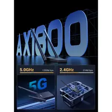 WiFi ადაპტერი UGREEN CM495 (25226), AX1800 WiFi 6 Adapter, Black, 5 image