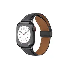 სმარტ საათის სამაჯური TVC Apple Watch 10 46mm / Ultra 2 / Ultra 49mm / 9 8 7 45mm / SE (2023) SE (2022) SE 6 5 4 44mm / 3 2 1 42mm Litchi Texture Leather Strap - Grey