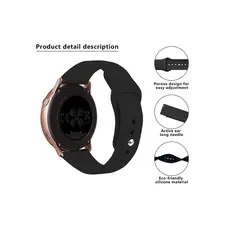 სმარტ საათის სამაჯური Kalebol KLB-GSNL-001 For Samsung Galaxy Watch6 Classic 47mm 43mm Watch Band 20mm Silicone Strap - Black, 4 image