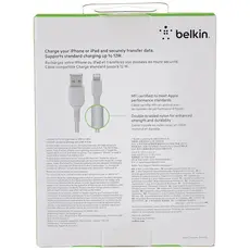 USB კაბელი BELKIN CAA002BT1MWH APPLE IPHONE CHARGER USB TO LIGHTNING, 5 image