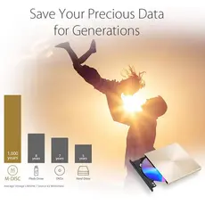 დისკის წამკითხველი ASUS ZenDrive SDRW-08U9M-U DVD+-R/RW USB2.0 EXT Ret Ultra Slim GOLD, 6 image