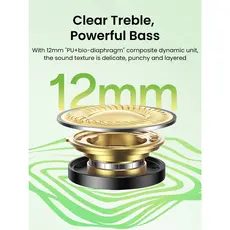 ყურსასმენი UGREEN WS207 (45110) HiTune P3, Earbuds, Wireless, Bluetooth, IPX5, White, 13 image