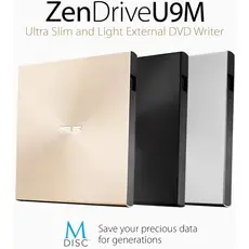 დისკის წამკითხველი ASUS ZenDrive SDRW-08U9M-U DVD+-R/RW USB2.0 EXT Ret Ultra Slim GOLD, 4 image