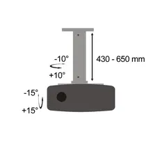 პროექტორის დამჭერი SBOX PM-18M, 3 image
