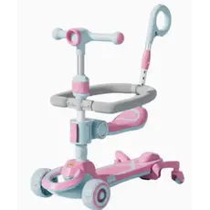 საბავშვო სკუტერი ხელის მოსაკიდით 338PINK, 3 image