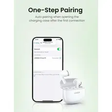 ყურსასმენი UGREEN WS207 (45110) HiTune P3, Earbuds, Wireless, Bluetooth, IPX5, White, 11 image