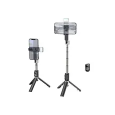 მობილურის სამაგრი Hoco K16 aluminum alloy fill light live broadcast holder black, 3 image