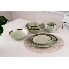 სუპის თასი Ardesto Soup plate Liguria, 20cm, ceramics, green, 5 image