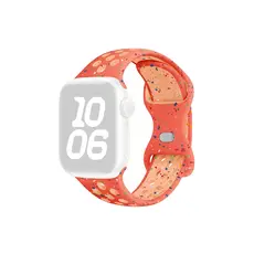 სმარტ საათის სამაჯური TVC KALEBOL Color Dots Silicone Strap for Apple Watch Series 10 9 8 7 SE 6 5 4 3 2 1 42mm 41mm 40mm 38mm Butterfly Buckle Band - Orange, 4 image