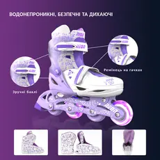 როლიკები Neon COMBO SKATES (SIZE 3-6) - NT10 (Purple), 7 image