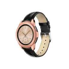 სმარტ საათის სამაჯური For Samsung Galaxy Watch 42mm, Smart Watch Strap Bracelet 20mm Crocodile Texture Genuine Leather - Black, 2 image