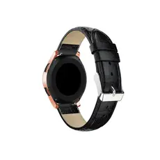 სმარტ საათის სამაჯური For Samsung Galaxy Watch 42mm, Smart Watch Strap Bracelet 20mm Crocodile Texture Genuine Leather - Black, 3 image
