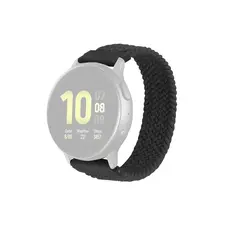 სმარტ საათის სამაჯური Elastic Nylon Watch Band Replacement Easy Adjustable 20mm for Samsung Galaxy Watch 3 41mm - Charcoal Grey / Size: L, 2 image