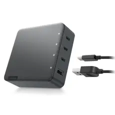 დამტენი Lenovo G0A6130WEU 130 W Multi-Port Charger Gray, 2 image