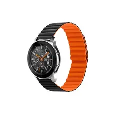 სმარტ საათის სამაჯური For Samsung Galaxy Watch 5 Silicone Watch Strap 20mm - Black / Orange, 3 image