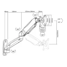 მონიტორის საკიდი Stell SOS 1811 Monitor mount single, 7 image