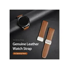 სმარტ საათის სამაჯური DUX DUCIS YA Series 43mm Genuine Cow Leather Strap 20mm Watch Band - Brown, 4 image