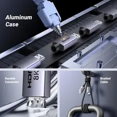 HDMI კაბელი UGREEN HD171 (25910), 8K HDMI To HDMI, 2M, Grey, 6 image