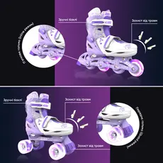 როლიკები Neon COMBO SKATES (SIZE 3-6) - NT10 (Purple), 6 image