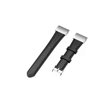 სმარტ საათის სამაჯური 20mm Oil Wax Skin Cowhide Leather Watch Band - Black, 3 image