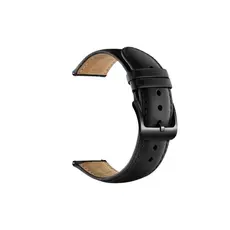 სმარტ საათის სამაჯური 20mm Cowhide Leather Watch Band For Samsung Galaxy Watch's - Black, 2 image