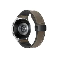 სმარტ საათის სამაჯური For Samsung Gear Sport / Huawei Watch GT 3 42mm Magnetic Genuine Cow Leather Watch Band, 20mm - Dark Brown