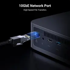 შენახვის სისტემა UGREEN NASync DXP480T Plus (25892), Intel i5-1235U, 8GB, 128GB, Diskless, RJ45, USB, HDMI, Space Gray, 5 image