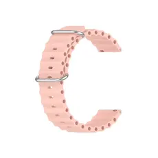 სმარტ საათის სამაჯური For Samsung Galaxy Watch3 41mm / Gear Sport Universal 20mm Wave Design Silicone Replacement Strap Solid Color Wrist Band - Pink, 2 image