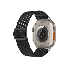 სმარტ საათის სამაჯური TVC Breathable Nylon Strap for Apple Watch 10 46mm / Ultra 2 / Ultra 49mm / 9 8 7 45mm / SE (2023) SE (2022) SE 6 5 4 44mm / 3 2 1 42mm Wrist Band - Black, 2 image