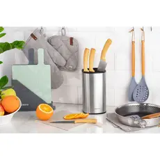 დანების ნაკრები Ardesto AR2105WD Midori, 5pcs, Knifes Set, Silver/Wood, 5 image