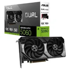 ვიდეო დაფა ASUS Graphic Card GeForce RTX 5060 8 GB GDDR7 OC DUAL-RTX5060-O8G