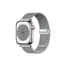 სმარტ საათის სამაჯური TVC KALEBOL Magnetic Buckle Watch Band for Apple Watch Series 10 9 8 7 SE 6 5 4 3 2 1 42mm 41mm 40mm 38mm Stainless Steel Strap - Silver, 2 image
