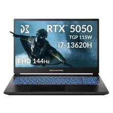 ნოუთბუქი Dream Machines Notebook RG5050-15 15.6FHD IPS, Intel i7-13620H, 32GB, F1TB, NVD5050-8, DOS, black