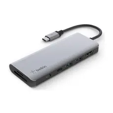 USB-C ჰაბი Belkin AVC009BTSGY, USB-C, HDMI, MicroSD, USB-A, 3.5mm, Hub, Silver, 2 image