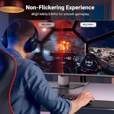 ვიდეო კაბელი UGREEN CM556 (25839), 8K Type C to DisplayPort, 3m, Black/Grey, 4 image