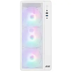 კომპიუტერის ქეისი  2E-V510W, PC case 2E GAMING Credo Plus V510W without PSU, 1xUSB3.0, 1х USB 2.0, 1xUSB Type-C, 4x120mm RGB Rainbow, VGA 310mm, TG Side Panel, ATX, white, 3 image