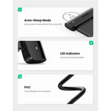 Type-C ადაპტერი UGREEN CM321 (70610), Type-C 3.0 to 2.5-Inch SATA Converter, 50cm, Black, 8 image