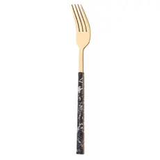 დანა ჩანგლის ნაკრები Ardesto AR1916MBS Gemini Marmo, 16pcs, Cutlery Set, Golden/Black, 4 image